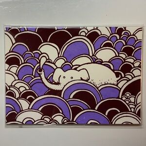 Original silk screen print ”Whalephant” by Jacob Rolfe.